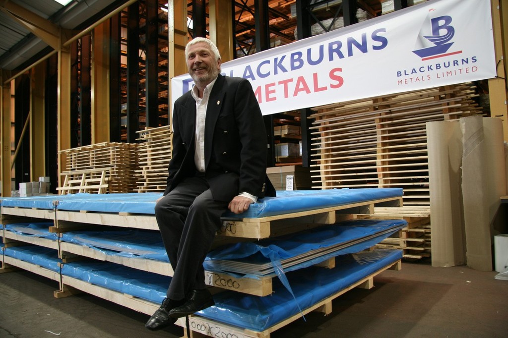 Alan Priddy and some of the aluminium sheets - World Circumnavigation Record © (c) Jake Kavanagh